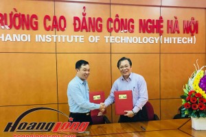 Lễ ký kết hợp tác giữa Hoàng Long CMS và Trường CĐ Công nghệ Hà Nội