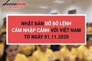 Nhật Bản dỡ bỏ lệnh cấm nhập cảnh đối với người Việt Nam từ ngày 01.11.2020